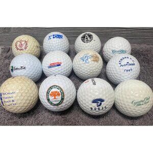 One Dozen Assorted Logo Golf Balls Titleist Pinnacle and More Gift for Golfer